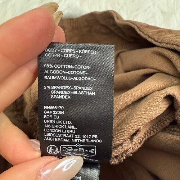 Free People In My Feelings Corduroy Cropped Boot Pants Brown Size M NWT - Picture 12 of 14